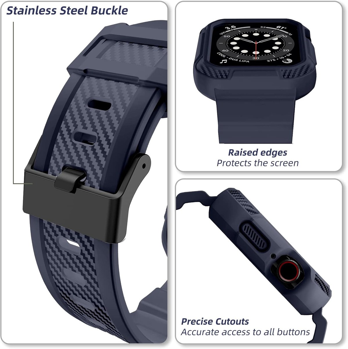 OROBAY Band with Case for Apple Watch 41mm 40mm 38mm, 2-Pack photo 5