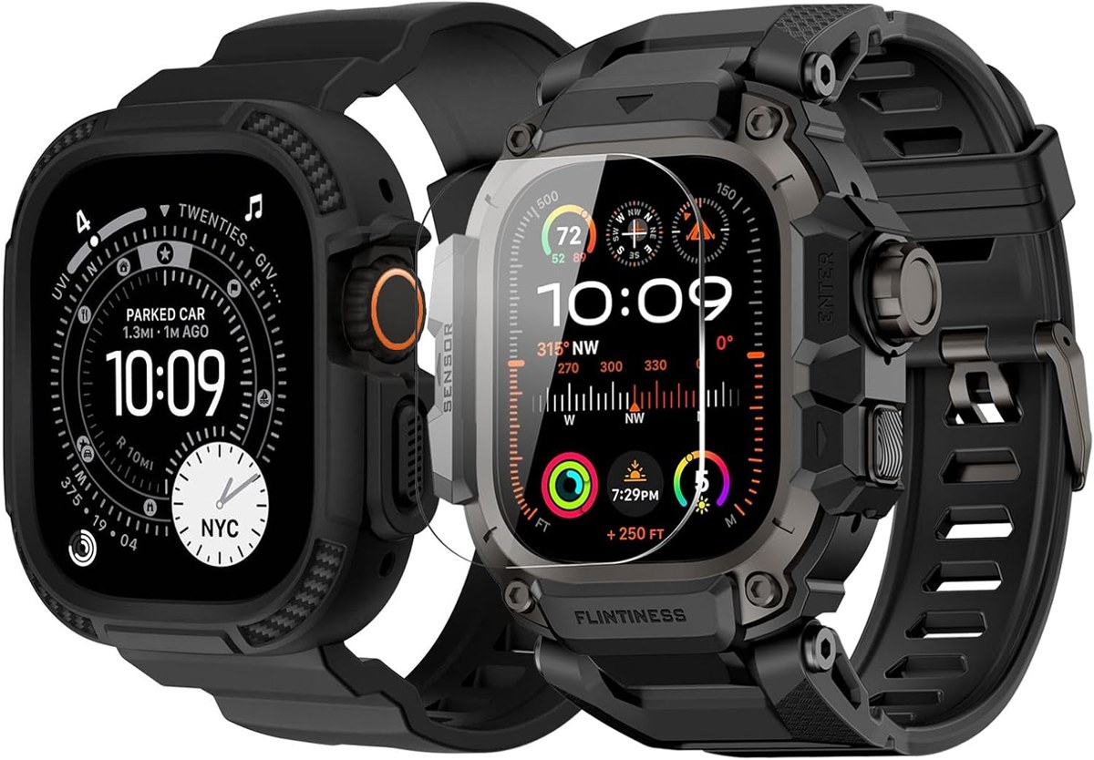 OROBAY Band with Case for Apple Watch Ultra 49mm, 2-Pack
